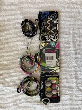 Vera Bradley Zip ID case and lanyard (3 sets)